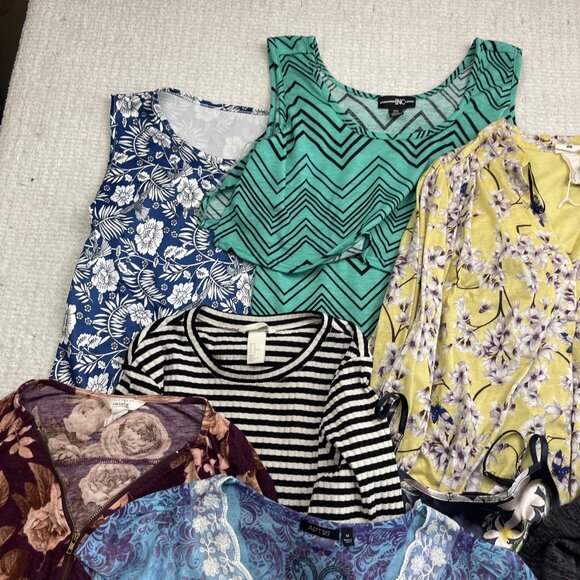 Lot x10+ Women's Boho Floral Summer Tops & Dresses Size M Medium Casual Color - Picture 3 of 12